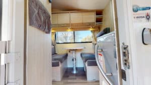 inside the 6 berth derwent motorhome